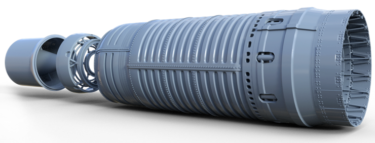 Mirage IIIE afterburner and nozzle